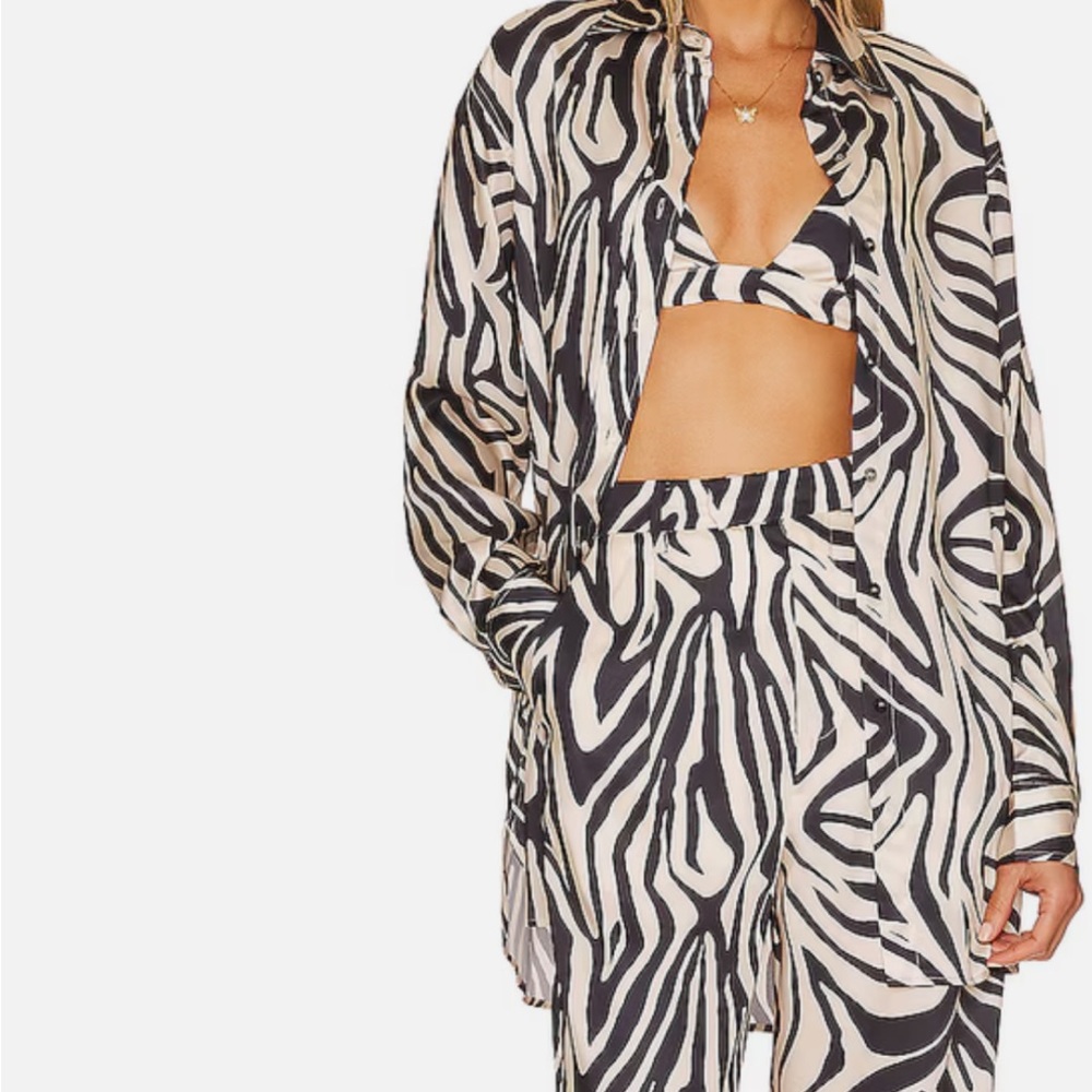 RONNY KOBO 3 piece zebra print outfit